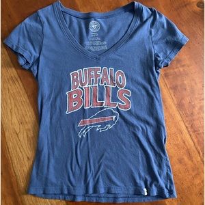 4/$15 Buffalo Bills V-neck Blue T-shirt Small